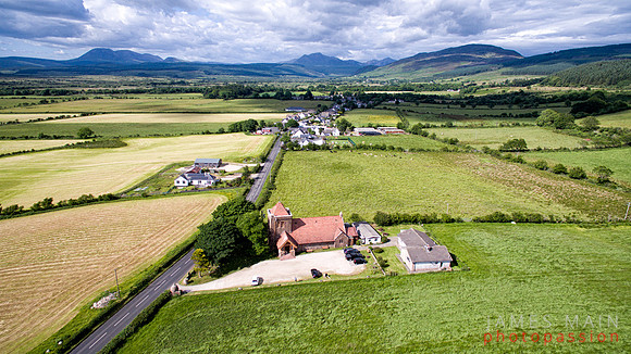 Drone shot of Church & surroundings